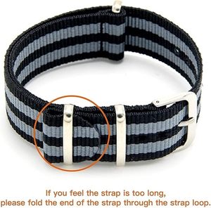 <span class=keywords><strong>Bracelet</strong></span> de <span class=keywords><strong>montre</strong></span> en nylon rayé de haute qualité, une seule pièce, multicolores, OEM/ODM, 14 mm, 16 mm, 18 mm, 20 mm, 22 mm - Product Image 5