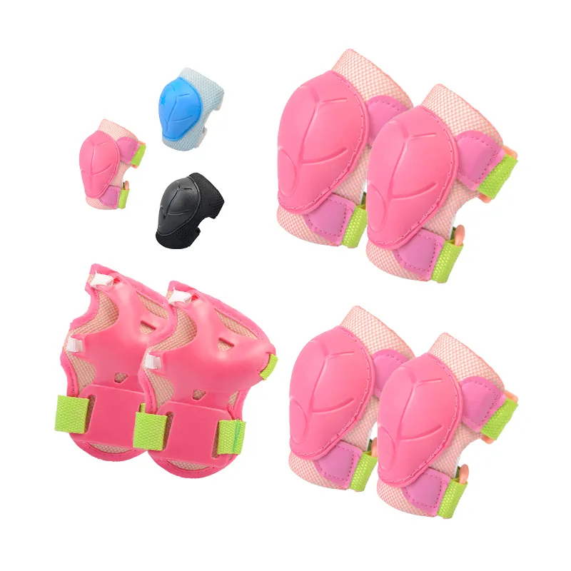 6pcs/set Cute Adjustable Skating Sports Wrist Elbow Knee Pads Set Skate Protective Gear for Kids Adult