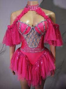 <span class=keywords><strong>Princesse</strong></span> rose Satin longueur au sol A-ligne robe de soirée respirante pour les fêtes d'anniversaire de danse spectacles de piste-taille naturelle d'été - Product Image 3