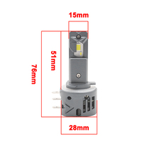 Phares et feux de brouillard LED pour voiture H15 12V 80W 10000LM IP67 étanches 6500K tout-en-un avec ventilateur, ampoules de phare automobile CSP CHIP DRL