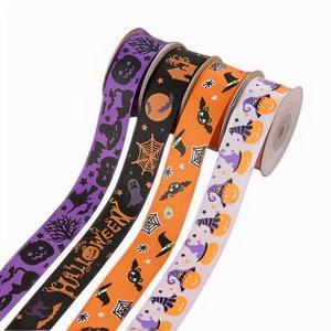 Chất Lượng Cao Cổ Phần Trang Trí Băng Hạnh Phúc Halloween Vui Vẻ Giáng Sinh Grosgrain In Băng Giá Rẻ Giá Vải - Product Image 2