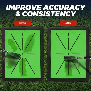 Tappetino da <span class=keywords><strong>Golf</strong></span> per Allenamento Indoor e Outdoor con Feedback, <span class=keywords><strong>4</strong></span> <span class=keywords><strong>Tappetini</strong></span> Sostituibili per Pratica Swing - Product Image 5