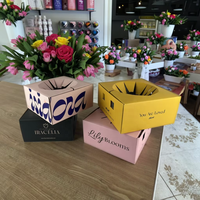 Vase biodégradable Boîte de livraison de fleurs Emballage Personnalis Floriste Boîte d'emballage Fleuriste Boîte personnalisée Expédition pour fleuristes