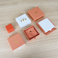 Boucle d'oreille, bague, bracelet, collier, boîte d'emballage en papier pour bijoux, cadeau, petite boîte à bijoux de luxe, pochette d'emballage pour sac à bijoux