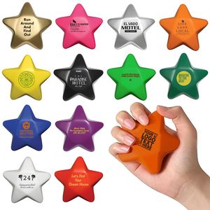 Custom PU Star Shape Stress Relief Foam Ball Custom Logo Promotional Squeeze Foam Toy Stress Relief Gift for Office, School - Product Image 3