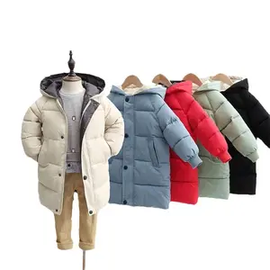 겨울 십대 소년 소녀 면화 패딩 파카 & 코트 두꺼운 따뜻한 긴 재킷 유아 어린이 겉옷 어린이 다운 코트