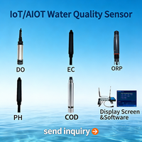 Sonde d'analyse intelligente de la qualité de l'eau pour l'aquaculture, l'analyse en ligne des eaux usées des rivières, IoT OEM CE industriel RS485 4-20mA, turbidité, ORP, EC, pH