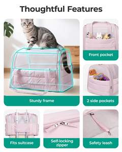 Kedi taşıyıcı: yumuşak-evcil hayvan taşıma çantası küçük orta kediler köpekler için köpek kapitone katlanabilir kabarık seyahat çantası <span class=keywords><strong>20</strong></span> <span class=keywords><strong>Lbs</strong></span> kadar - Product Image 6