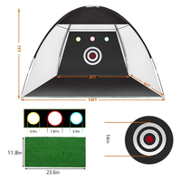 Harbour PGM-Redes de Golf para entrenamiento al aire libre, accesorio para practicar la conducción con estera
