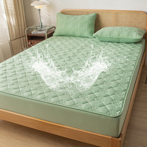 Protège-matelas imperméable de qualité supérieure, respirant, silencieux, style drap-housse, anti-punaises de <span class=keywords><strong>lit</strong></span>, pour hôtel et maison - Product Image 1