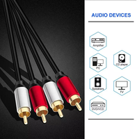 Câble d'extension stéréo AV RCA mâle-mâle 3,5 mm à angle de 90 degrés avec gaine en PVC et blindage tressé pour décodeur TV, haut-parleur vidéo