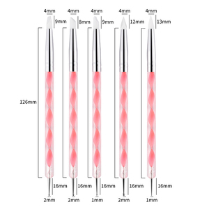 5Pcs <strong>Nail</strong> Art <strong>Dotting</strong> <strong>Tools</strong> <strong>Nail</strong> Silicone Brush Dual Head UV Gel <strong>Dotting</strong> Drawing Painting Pen Clay Sculpting Drawing <strong>Tools</strong> - Product Image 2