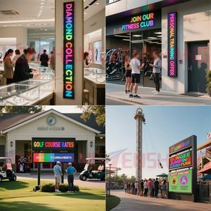 소매점 스크롤 표지판용 P10 야외 풀 컬러 <span class=keywords><strong>LED</strong></span> 디스플레이 프로그래밍 가능 이동 광고 게시판 - Product Image 3