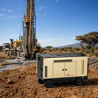 Compresseur d'air diesel portable de type vis, à remorquer, pour machine de forage de puits profonds et de sondages miniers, série Ingersoll Rand DP