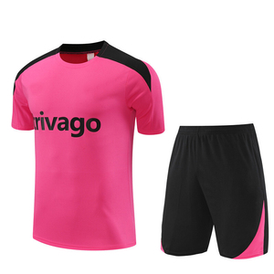 Summer Football Uniforms Short-sleeved training suit 24/25 Jersey Breathable Polyester Quick Dry Crew Neck Unisex - Product Image 2