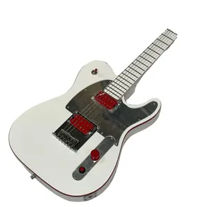 FD-merek TL-gitar elektrik John5 dengan cermin Pickguard leher Maple dan papan jari eboni pickup merah muda pengiriman cepat