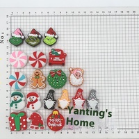 Perles focales de noël stylo à bille accessoires perlés dessin animé Silicone PVC amovible perles en vrac en gros