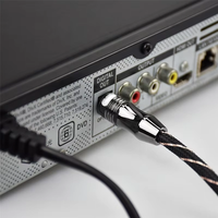 Câble audio numérique optique Toslink plaqué or de haute qualité, mâle-mâle, avec gaine en PVC pour projecteur et haut-parleur