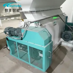 Animal pellet feed mill machine with 3 head roller feed crumble machine