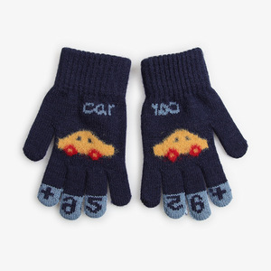 Sewingman J151 5-10 Vieux Enfants Enfants de Bande Dessinée Petite <span class=keywords><strong>Voiture</strong></span> Jacquard Tricot D'hiver Gants - Product Image 5