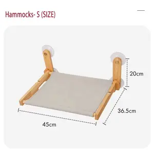 2024 New Multi Function 3pcs Cat Hammock For Wall Mounted Wood Climbing Frame Playing Cat Tree With Hammock Bed