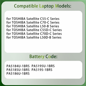 Batería de Repuesto <span class=keywords><strong>para</strong></span> Portátil PA5185 de 14.8V y 2200mAh <span class=keywords><strong>para</strong></span> <span class=keywords><strong>TOSHIBA</strong></span> Satellite C55-C C70-C L50-B C55D-C C70D-C L50D-B Series - Product Image 2