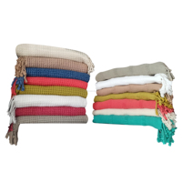 Steingewaschene Vintage Schnelltrocknende 100% Baumwolle Oeko-Tex Zertifizierte Quadratische Peshtemal Strandtücher im Rustikalen Look Großhandel