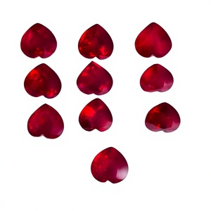 Nouvelle Arrivée Pierre Précieuse Rubis Rouge Qualité AAA Coupe Cœur 10-11mm Lustre Superbe Coupe Parfaite pour Bijoux et Fabrication de Bijoux - Product Image 4
