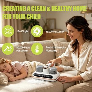 White HEPA Handheld <b>Vacuum</b> Cleaner <b>Portable</b> Cordless Dust Collector with UV Light for Home Hotel Use - Product Image 6