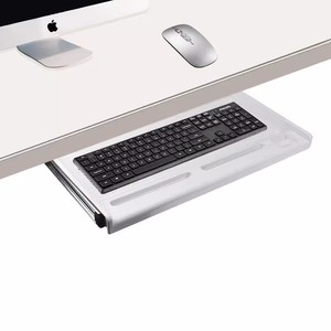Keyboard <b>Tray</b> <b>Drawer</b> Slide Rail For Desk White Black Rectangle Eco Friendly Hardware Accessory - Product Image 2
