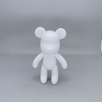 Kit de figurines ours et chats mignons en vinyle céramique non peint pour l'art et l'artisanat, pour le dessin DIY, la peinture par coulée et comme tirelire