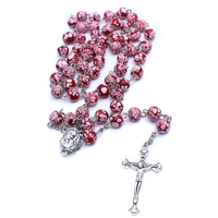 Collier de prière en céramique, chapelet catholique ique, perles d'imitation, ornements religieux, collier croisé, offre spéciale