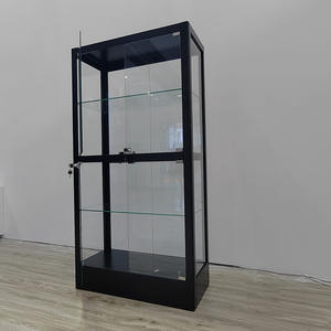 עיצוב בית מדפי צדי אחסון בית בר זכוכית ארונות תצוגה דמויות צעצוע תצוגה ותיקי תצוגה עם אור הוביל - Product Image 5