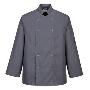 PORTWEST-Chaqueta de chefs gris pizarra C833SGRXXL Suffolk-EAN 5036108348671 CHEFS AND FOOD INDUSTRY WORKWEAR - Product Image 1