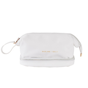 Sac à cosmétiques en cuir PU en forme de nuage Niceland Daily, grande capacité, imperméable, couleur unie, portable, étui à maquillage à main - Product Image 1