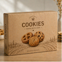Boîte d'emballage alimentaire en gros pour biscuits avec logo personnalisé, emballage pour boulangerie, boîte d'expédition en carton ondulé