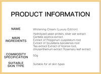 Crème correctrice pour éclaircir la peau avec marque privée pour le visage contient de l'extrait de centella asiatica, de l'extrait de romarin