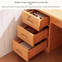 Bureau d'ordinateur moderne avec étagères de rangement spacieuses et structure robuste pour le bureau à domicile ou l'étude