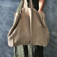 Sac en lin/coton pur, sac grande capacité, simple, pour le nettoyage du sable, vente en gros, Logo personnalisé, usine