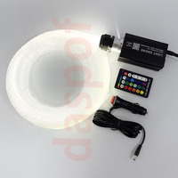 Kit de moteur lumineux à fibre optique LED RGBW 16W avec fibre optique de 0,75 mm, 500 pièces, 3 m de long, éclairage étoilé pour voiture, indice de protection IP33, dimmable