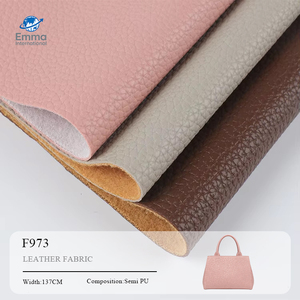 Cuir synthétique semi-PU/PVC souple à motif litchi, résistant à l'abrasion et anti-moisissure, 1,0 mm, pour sacs à main pour femmes F973 - Product Image 1
