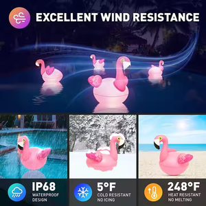 <span class=keywords><strong>Luces</strong></span> de <span class=keywords><strong>piscina</strong></span> de flamenco inflables solares impermeables, decoraciones de fiesta en casa para interiores para <span class=keywords><strong>piscina</strong></span> - Product Image 5