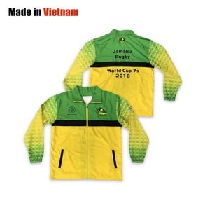 Veste de jogging à fermeture éclair personnalisée de grande taille, coupe-vent imprimée de printemps avec sublimation pour équipes sportives - Product Image 1