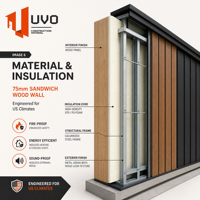 Villa Modulaire Préfabriquée Moderne, Maison Conteneur de Luxe à Structure en Acier, Cabane en A, Mini-Maison Préfabriquée de Jardin