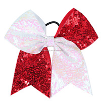 OKAY Ikat Rambut Pita Elastis 7 Inci dengan Payet, Ikat Rambut Besar untuk Cheerleader, Penjepit Kuncir Kuda, Pita Rambut untuk Wanita, Anak Perempuan, Remaja