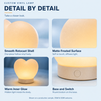 Lampe en vinyle personnalisée, lumière douce, veilleuse en forme de nuage de pêche, décoration de chevet pour chambre d'enfant, cadeau, OEM, ODM, vente en gros