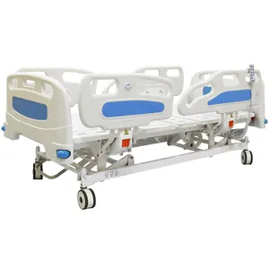 Mobiliário clínico dobrável função dobrável ajustável, enfermagem médica elétrica, cama hospital com casters