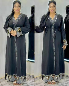 Vestido Abaya con Pedrería para <span class=keywords><strong>Mujer</strong></span>, Estilo Islámico Musulmán de Dubái, Kaftan Abaya, Venta al por Mayor Personalizada de Fábrica CCY 2026 - Product Image 5