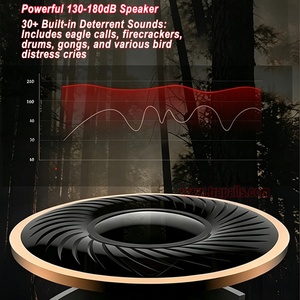 Lampes stroboscopiques solaires rouge et bleu pour jardin et verger 360° °   Répulsif à <span class=keywords><strong>oiseaux</strong></span> avec télécommande - Product Image 3
