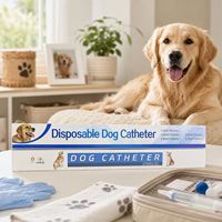 Cathéter urinaire vétérinaire stérile jetable de qualité médicale pour chien, EO, 1,0 mm, 1,3 mm, 1,6 mm, 2,0 mm, 500 mm